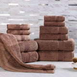 Heritage Egyptian Cotton Plush Absorbent Luxury 12 Piece Towel Set