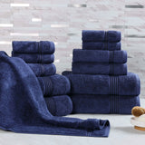 Heritage Egyptian Cotton Plush Absorbent Luxury 12 Piece Towel Set