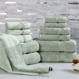 Heritage Egyptian Cotton Plush Absorbent Luxury 12 Piece Towel Set