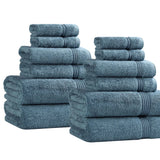 Heritage Egyptian Cotton Plush Absorbent Luxury 12 Piece Towel Set