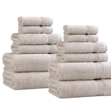 Heritage Egyptian Cotton Plush Absorbent Luxury 12 Piece Towel Set