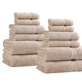 Heritage Egyptian Cotton Plush Absorbent Luxury 12 Piece Towel Set