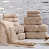 Heritage Egyptian Cotton Plush Absorbent Luxury 12 Piece Towel Set
