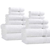 Heritage Egyptian Cotton Plush Absorbent Luxury 12 Piece Towel Set