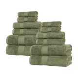 Oregon Organic Cotton Medium Weight Solid 12-Piece Towel Set
