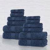 Oregon Organic Cotton Medium Weight Solid 12-Piece Towel Set
