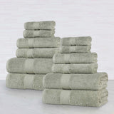 Oregon Organic Cotton Medium Weight Solid 12-Piece Towel Set