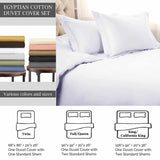 1500 Thread Count Egyptian Cotton Solid Duvet Cover Set
