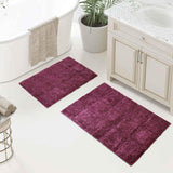 Cotton Checkers Geometric Non-Skid Washable 2 Piece Bath Rug Set