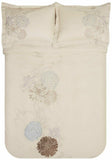 200 Thread Count Cotton Embroidered Floral 3 Piece Duvet Cover Set