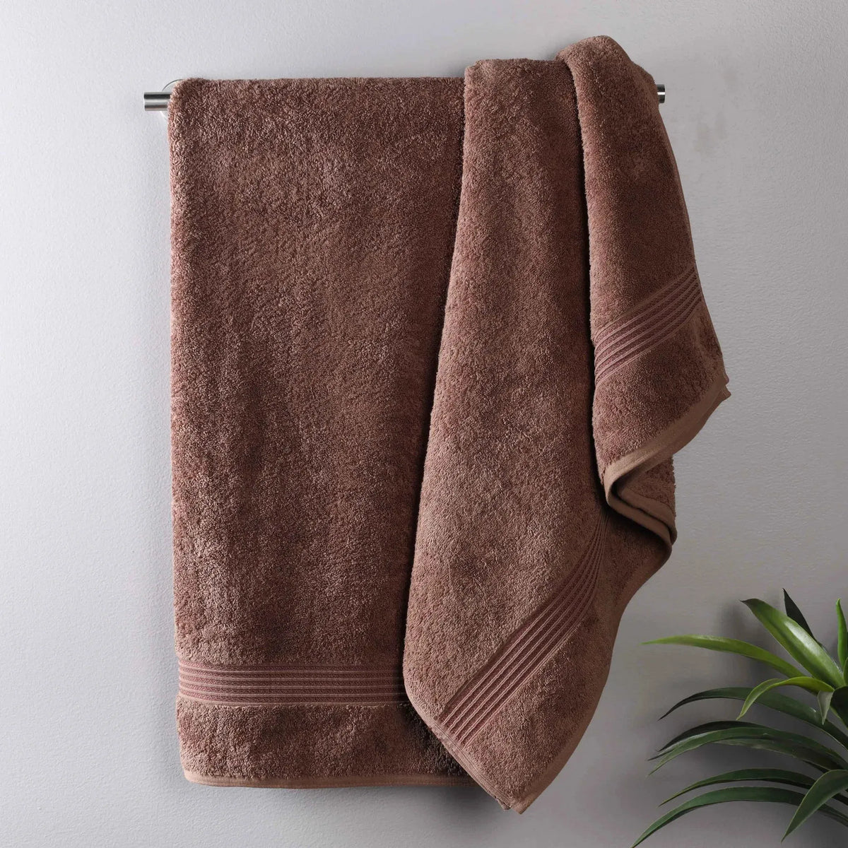 Heritage Egyptian Cotton Plush Thick Absorbent Bath Towel Set of 2