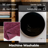 Cotton Oval Solid Non-Skid Washable 2 Piece Bath Rug Set