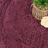 Cotton Oval Solid Non-Skid Washable 2 Piece Bath Rug Set