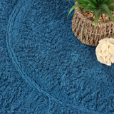 Cotton Oval Solid Non-Skid Washable 2 Piece Bath Rug Set