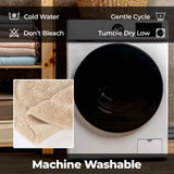 Cotton Oval Solid Non-Skid Washable 2 Piece Bath Rug Set