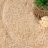 Cotton Oval Solid Non-Skid Washable 2 Piece Bath Rug Set