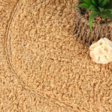 Cotton Oval Solid Non-Skid Washable 2 Piece Bath Rug Set