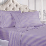 300 Thread Count Egyptian Cotton Sateen Stripe Bed Sheet Set
