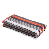 4 Piece Cotton Rope Textured Striped Oversized Beach Towel Set