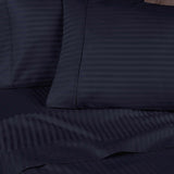 400 Thread Count Egyptian Cotton Sateen Stripe Bed Sheet Set