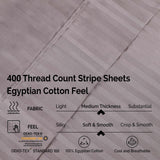 400 Thread Count Egyptian Cotton Sateen Stripe Bed Sheet Set