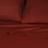 300 Thread Count Egyptian Cotton Sateen Stripe Bed Sheet Set