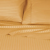 300 Thread Count Egyptian Cotton Sateen Stripe Bed Sheet Set