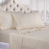 400 Thread Count Egyptian Cotton Sateen Stripe Bed Sheet Set