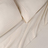 300 Thread Count Egyptian Cotton Sateen Stripe Bed Sheet Set