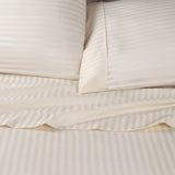 300 Thread Count Egyptian Cotton Sateen Stripe Bed Sheet Set