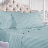 400 Thread Count Egyptian Cotton Sateen Stripe Bed Sheet Set