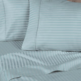300 Thread Count Egyptian Cotton Sateen Stripe Bed Sheet Set