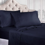 400 Thread Count Egyptian Cotton Sateen Stripe Bed Sheet Set