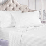 300 Thread Count Egyptian Cotton Sateen Stripe Bed Sheet Set