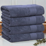 Aria Turkish Cotton Solid Heavyweight Plush Bath Towel Set of 4