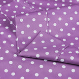 600 Thread Count Cotton Blend Polka Dot Deep Pocket Bed Sheet Set
