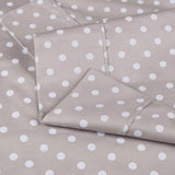 600 Thread Count Cotton Blend Polka Dot Deep Pocket Bed Sheet Set