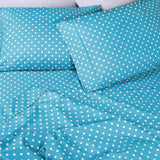 600 Thread Count Cotton Blend Polka Dot Deep Pocket Bed Sheet Set