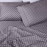 600 Thread Count Cotton Blend Polka Dot Deep Pocket Bed Sheet Set