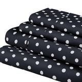 600 Thread Count Cotton Blend Polka Dot Deep Pocket Bed Sheet Set