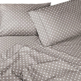 600 Thread Count Cotton Blend Polka Dot Deep Pocket Bed Sheet Set