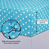 600 Thread Count Cotton Blend Polka Dot Deep Pocket Bed Sheet Set