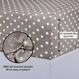 600 Thread Count Cotton Blend Polka Dot Deep Pocket Bed Sheet Set