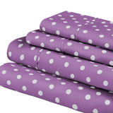 600 Thread Count Cotton Blend Polka Dot Deep Pocket Bed Sheet Set