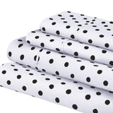 600 Thread Count Cotton Blend Polka Dot Deep Pocket Bed Sheet Set