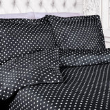 600 Thread Count Cotton Blend Polka Dot Plush Duvet Cover Set