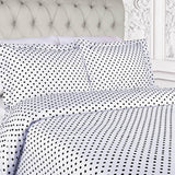 600 Thread Count Cotton Blend Polka Dot Plush Duvet Cover Set