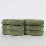 Oregon Organic Cotton Medium Weight Solid Hand Towel, Set of 6