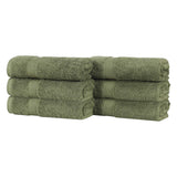 Oregon Organic Cotton Medium Weight Solid Hand Towel, Set of 6