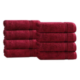 Heritage Egyptian Cotton Plush Thick Absorbent Hand Towel Set of 8